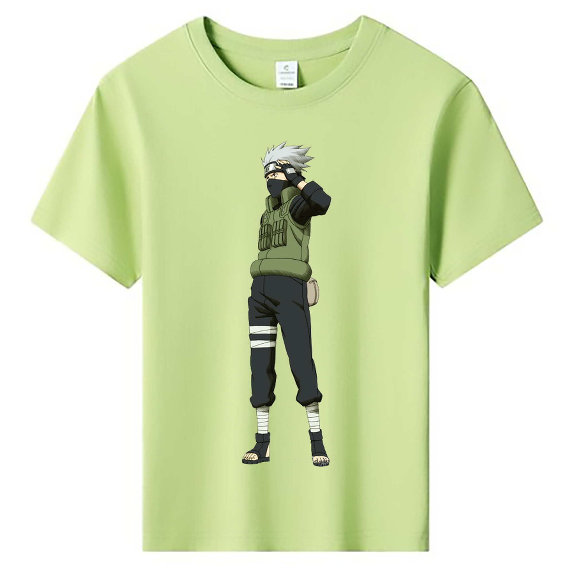 （画像用） NARUTO -ナルト- はたけ カカシ Hatake Kakashi 綿100％キッズTシャツ（フロントプリント）